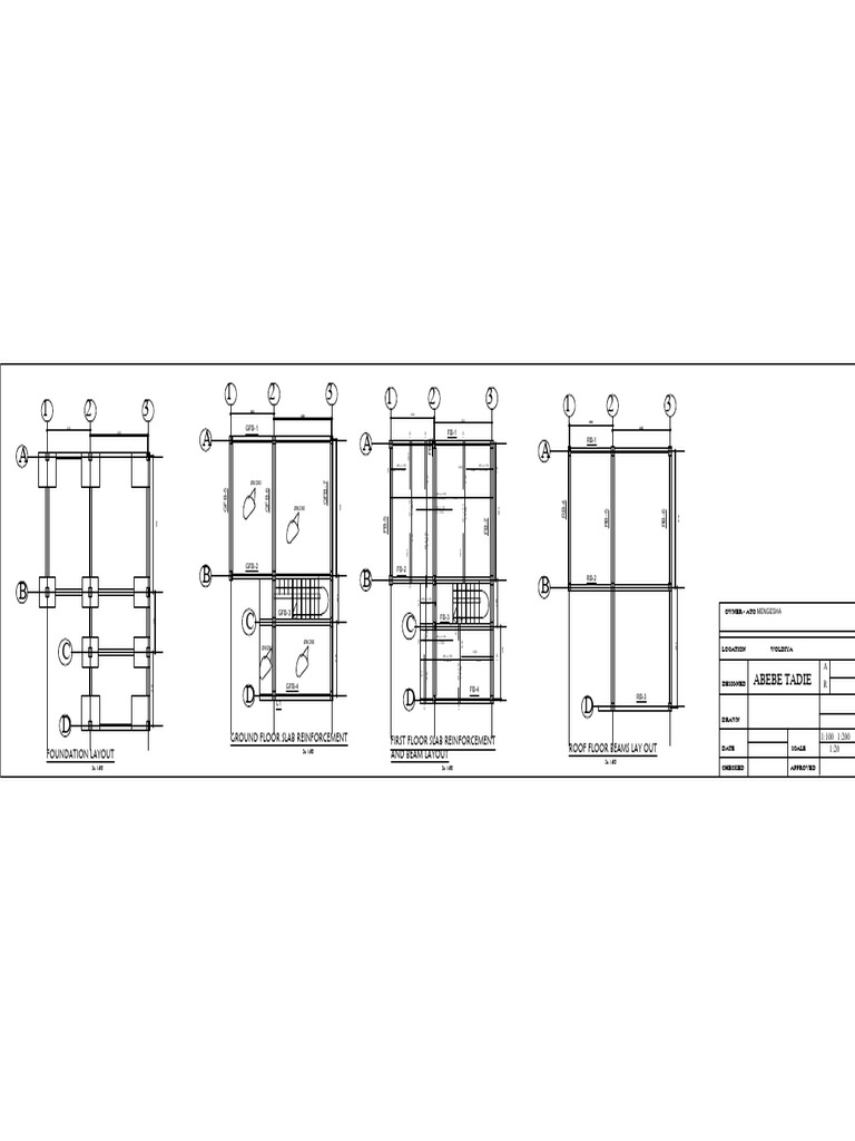 Foundation and Floor Beam Layouts | PDF | Architectural Design ...