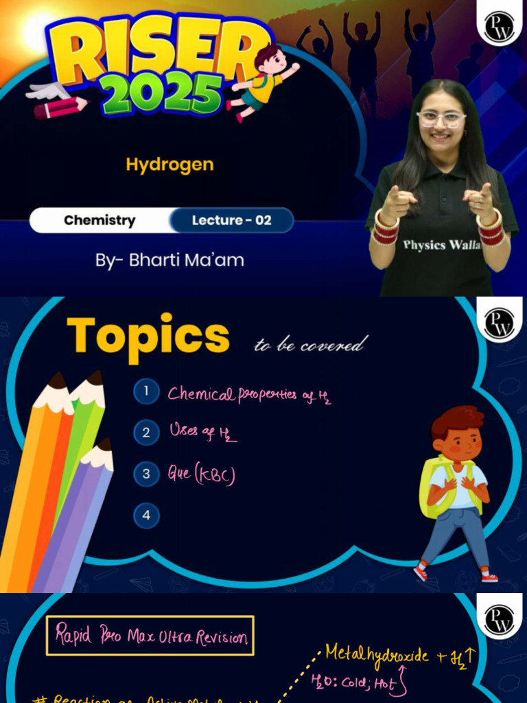 Hydrogen 02 - Class Notes - Riser 2025 | PDF