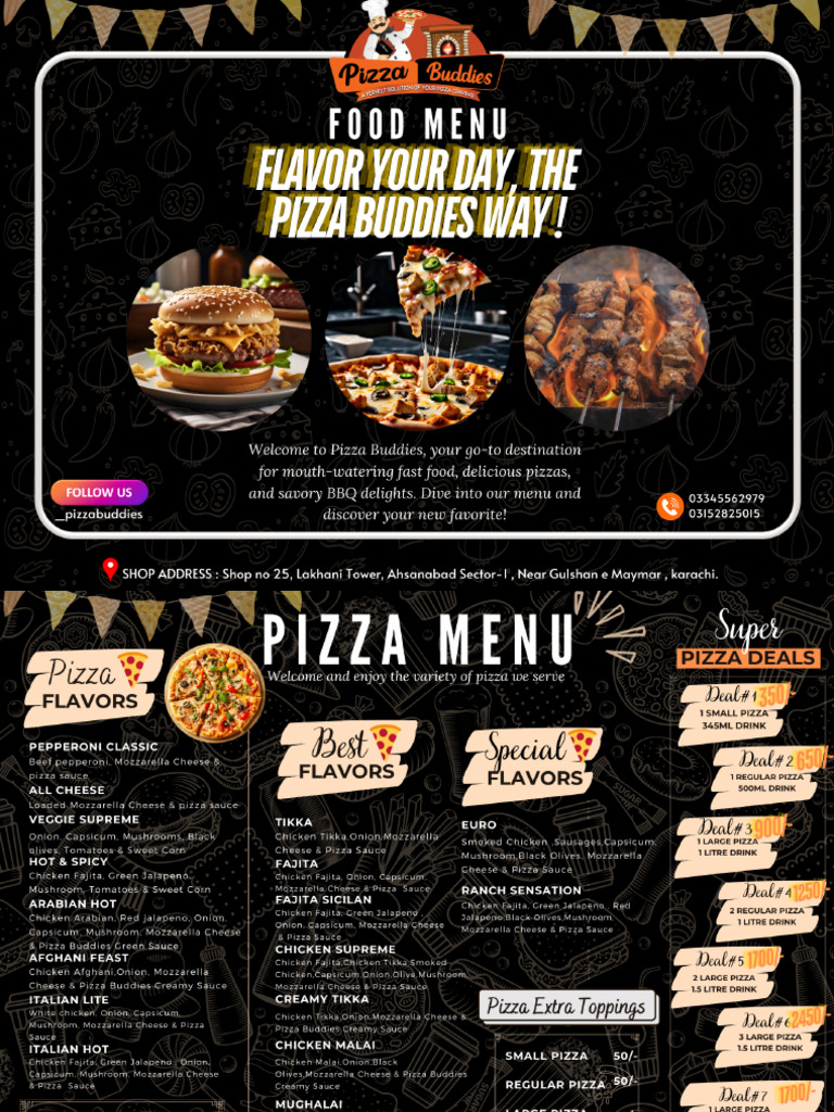Pizza Buddies Full Menu | PDF