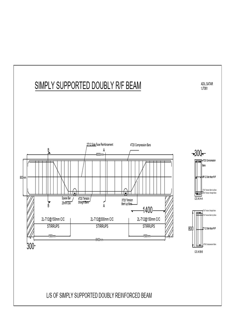 Simply Supported Beam Reinforcement | PDF | Structural Engineering ...