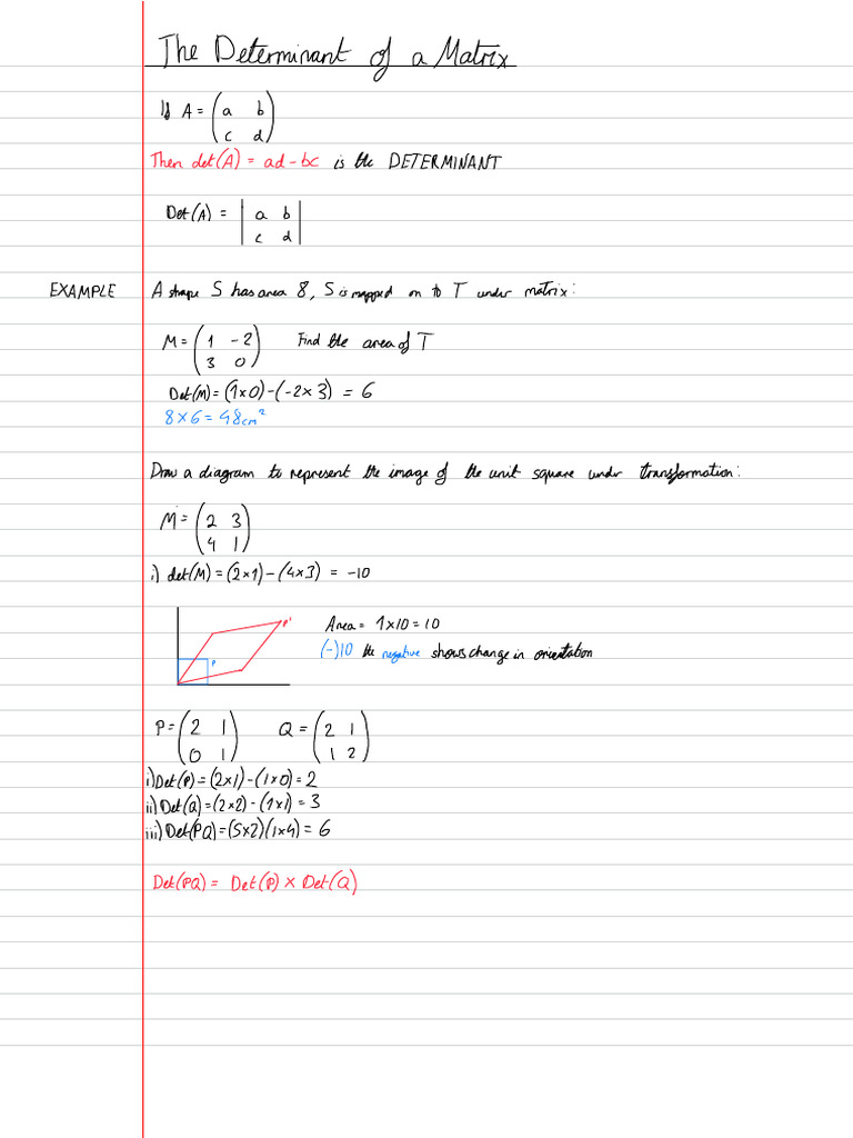 Determinant Notes | PDF