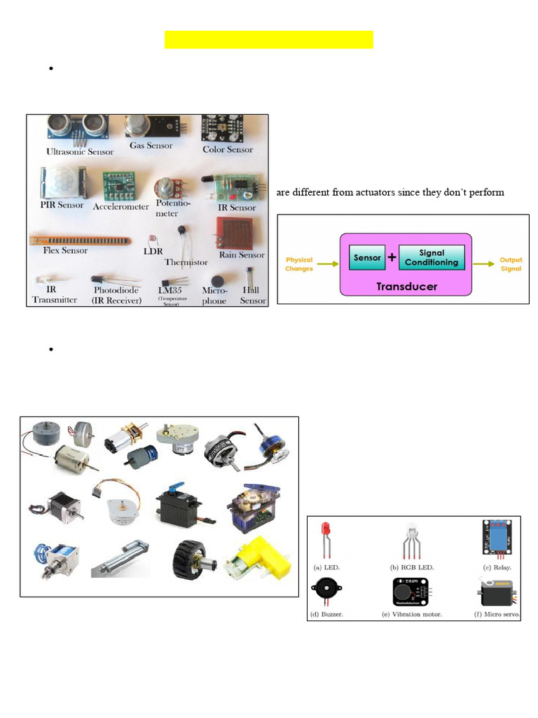Sensors and Actuators 1 Subhojeet | PDF | Actuator | Sensor