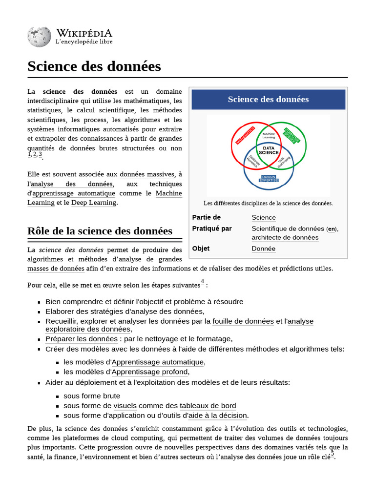 Introduction à la science des données | PDF | Science des données ...