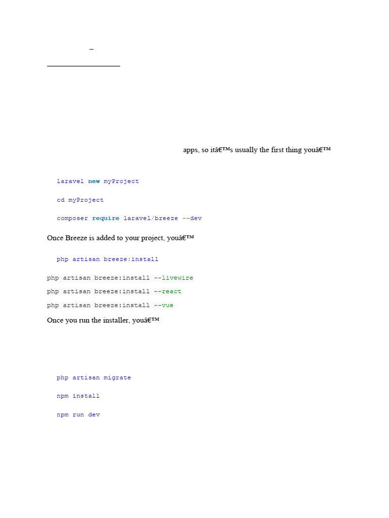 8 Laravel Breeze Lab | PDF | Java Script | Computing