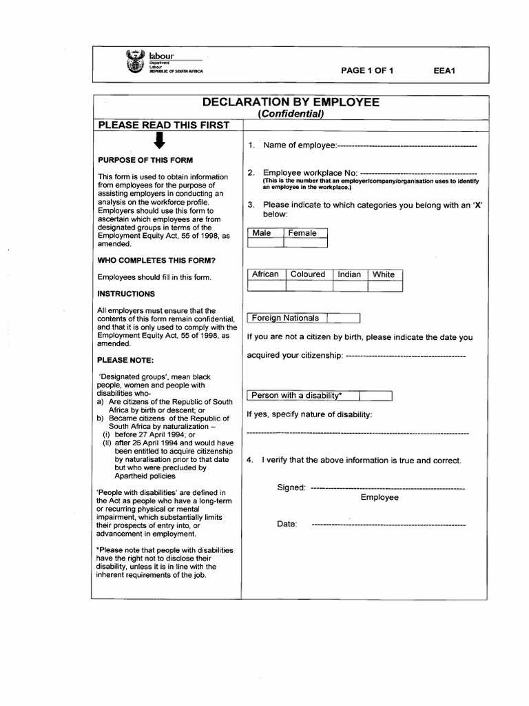 Labour Forms Employee | PDF