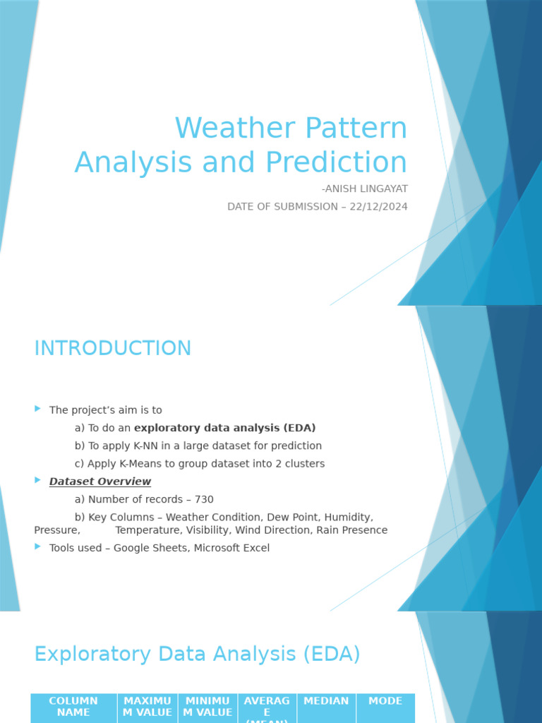 Weather Pattern Analysis and Prediction | PDF | Artificial Intelligence ...