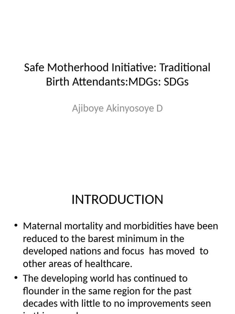 Enhancing Safe Motherhood in Nigeria | PDF | Millennium Development ...