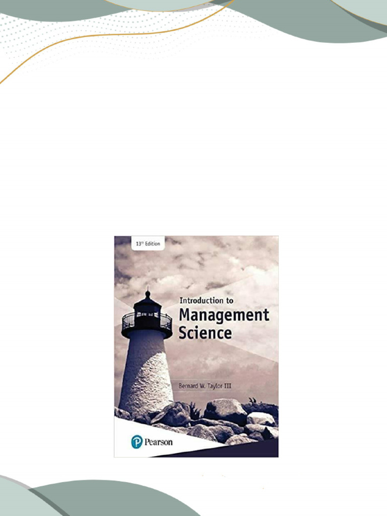 Introduction to Management Science 13th Edition (eBook PDF) all chapter ...