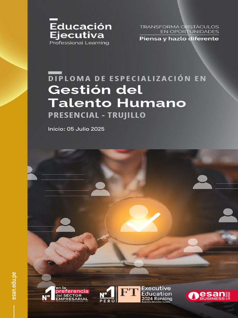 De Gestion Del Talento Humano 25 TRU-0612 | PDF | Máster en ...