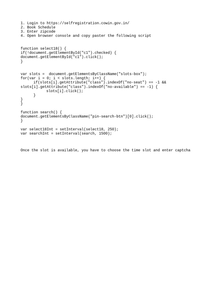 Book Slot | PDF
