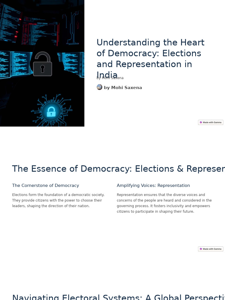 Indian Elections & Representation | PDF | Elections | Voting