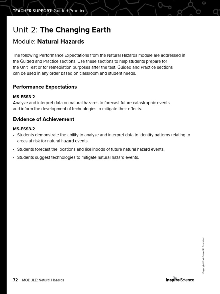 Three-Dimensional Assessment Guide - Natural Hazards | PDF | Plate ...