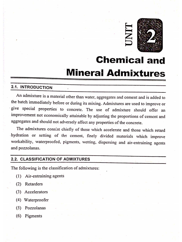 Concrete Technology Unit 2 Notes | PDF