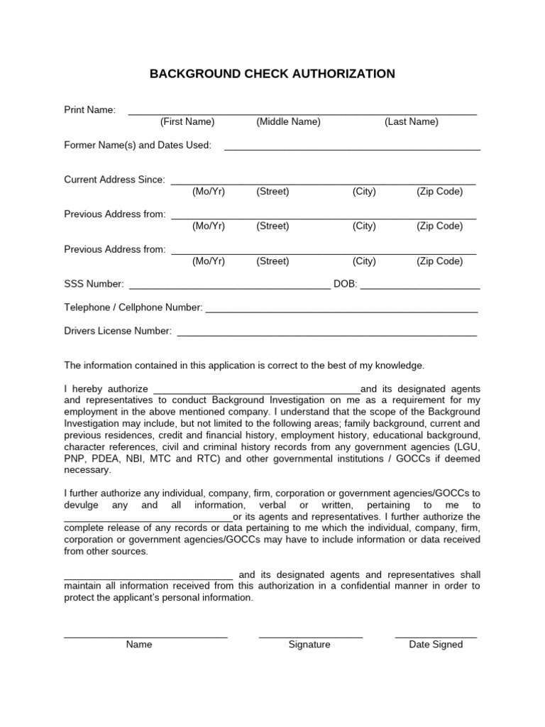Application letter | PDF | Background Check | National Security