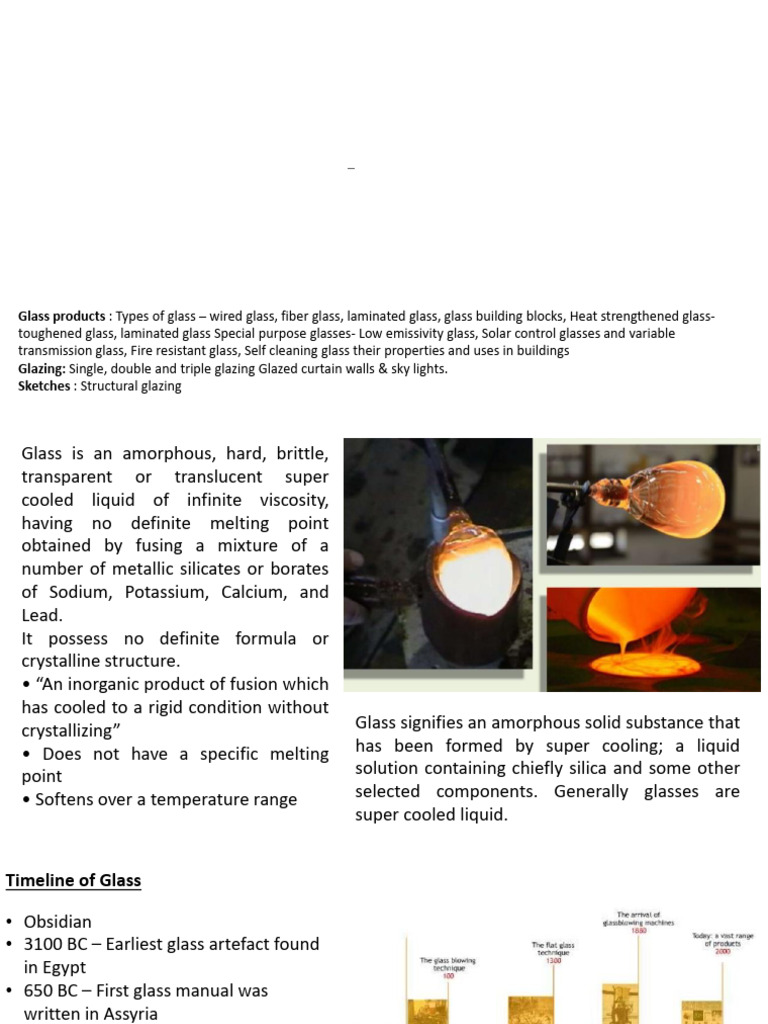 Module 4 Glass and Glazing | PDF | Glasses | Fiberglass