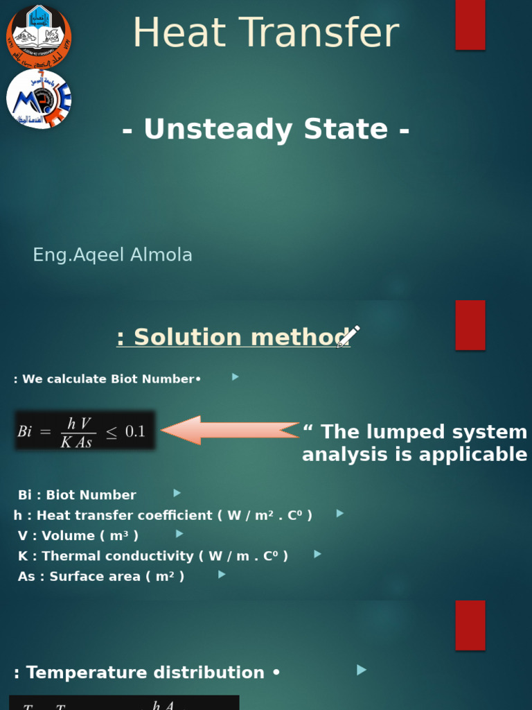 Unsteady State Heat Transfer Analysis | PDF