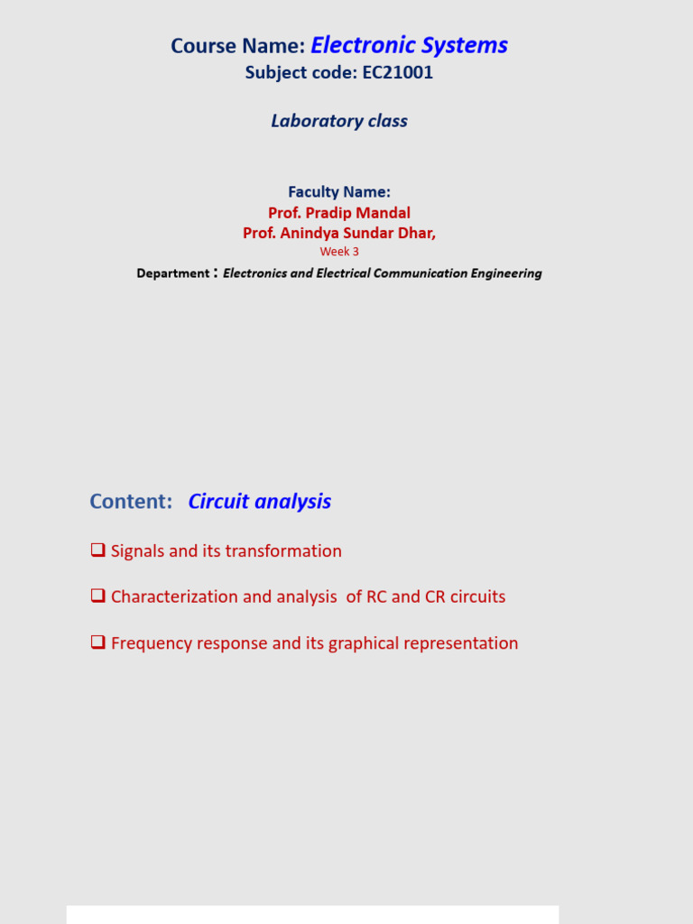Circuit Analysis in Electronic Systems | PDF