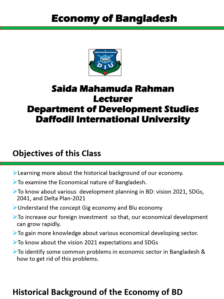 Overview of Bangladesh's Economy | PDF | Budget | Poverty