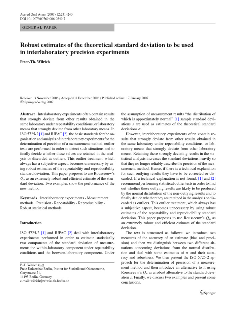 Robust Standard Error Estimation | PDF | Bias Of An Estimator ...