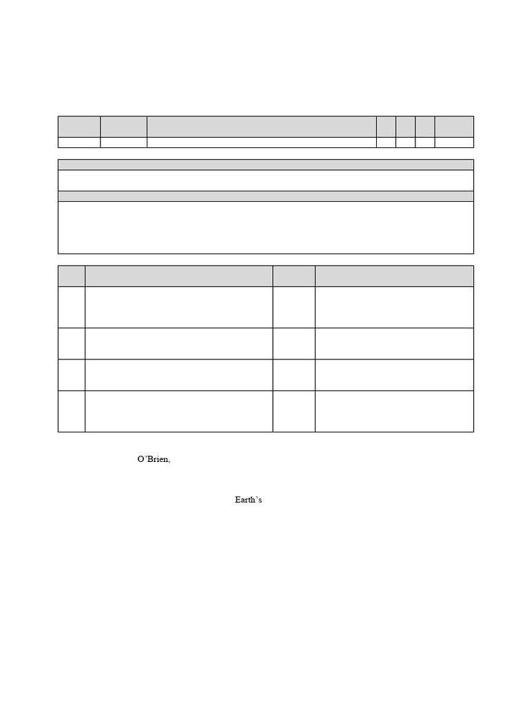 Lecture Plan | PDF | Earth Sciences | Geology