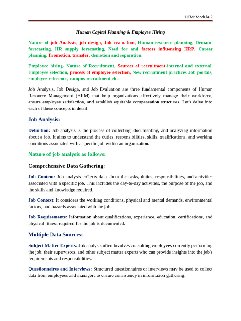 HRM Module 2 | PDF | Human Resources | Human Resource Management