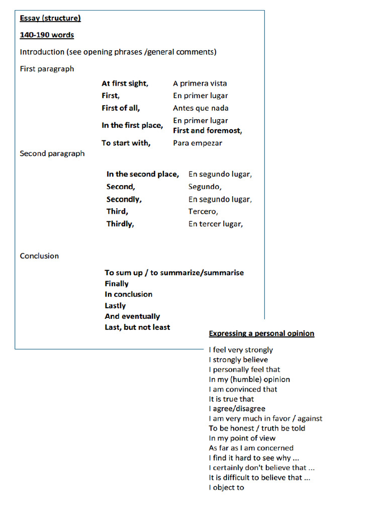 Essay connectors and linkers list | PDF