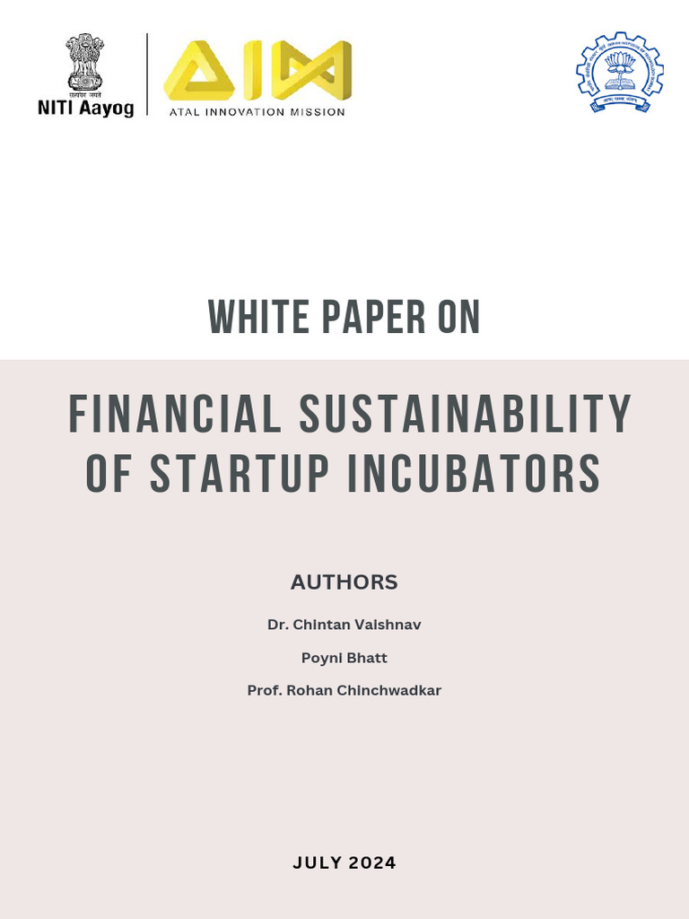 ATAL STARTUP INCUBATION | PDF | Startup Company | Small Business ...