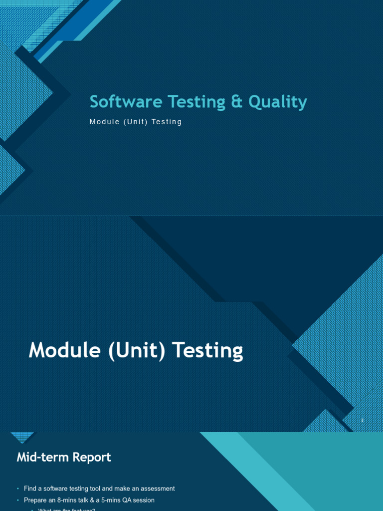 Module Testing Overview and Guidelines | PDF | Computer Program ...