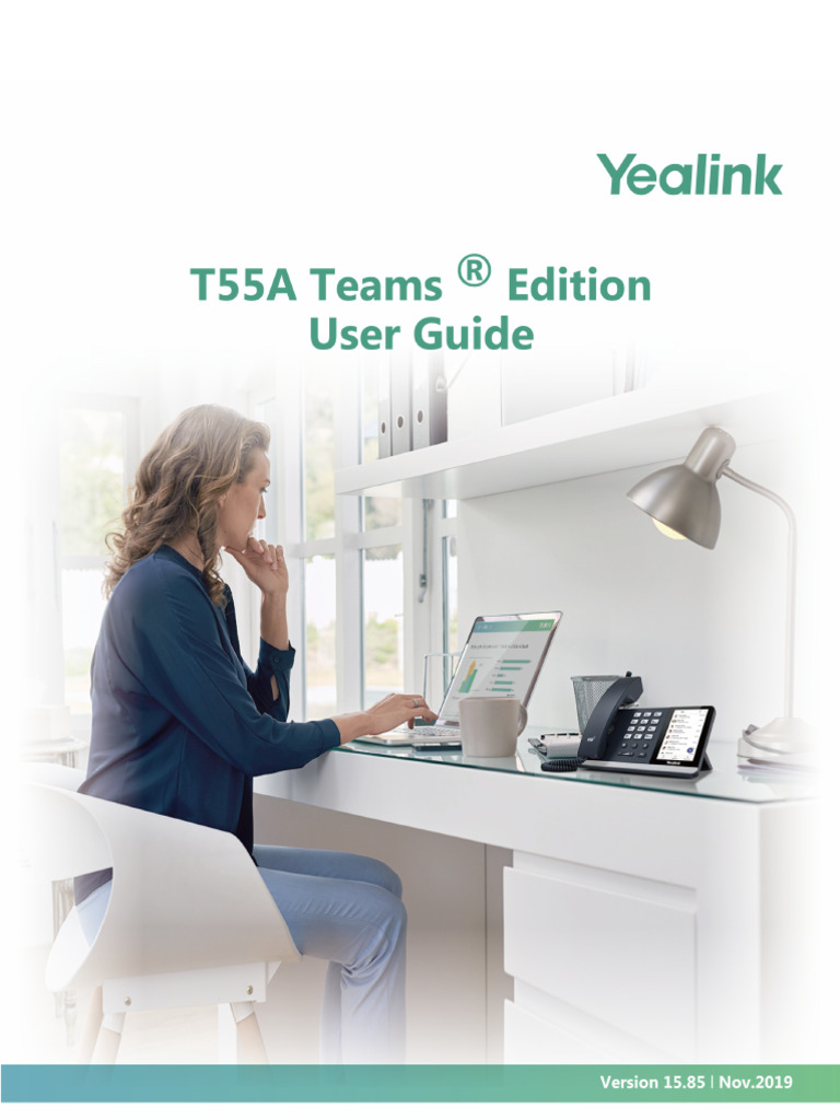 Yealink T55A Teams Phone User Guide | PDF | Computer Keyboard | Telephone