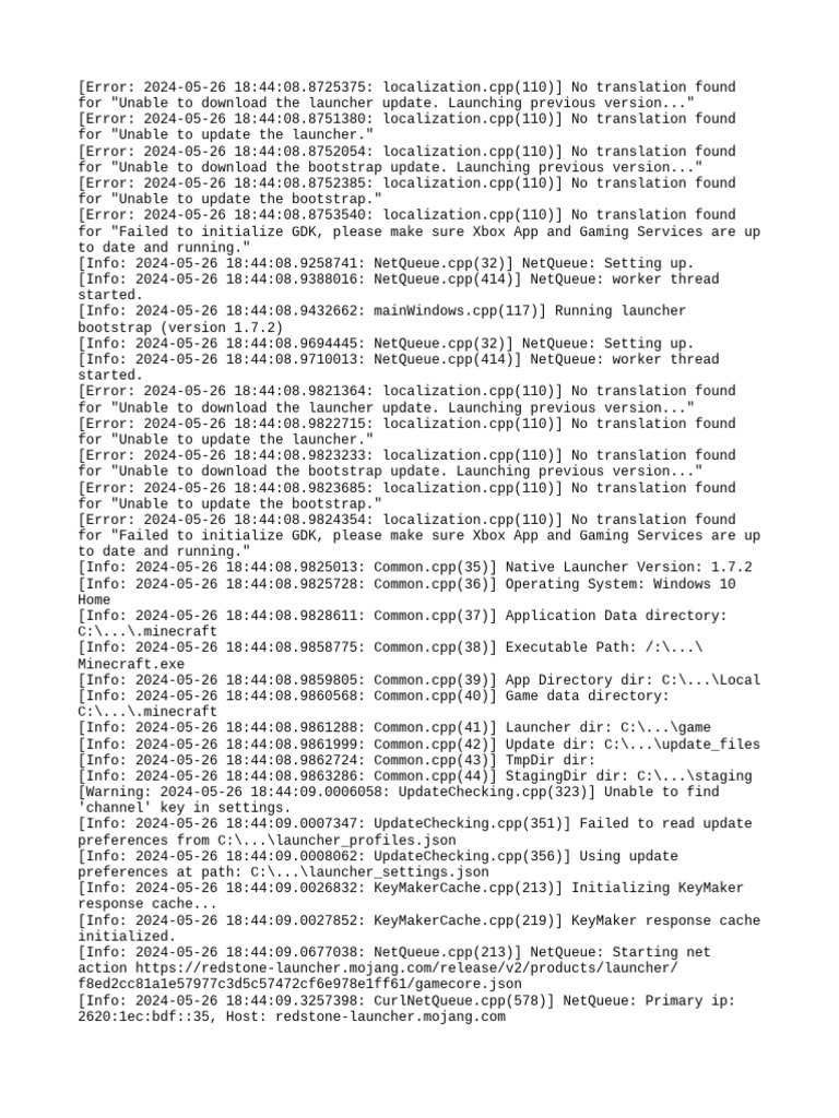 Launcher Update Errors and Status | PDF | Zip (File Format) | Microsoft ...