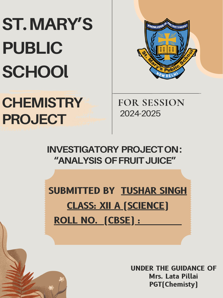 Fruit Juice Analysis Project 2024-2025 | PDF