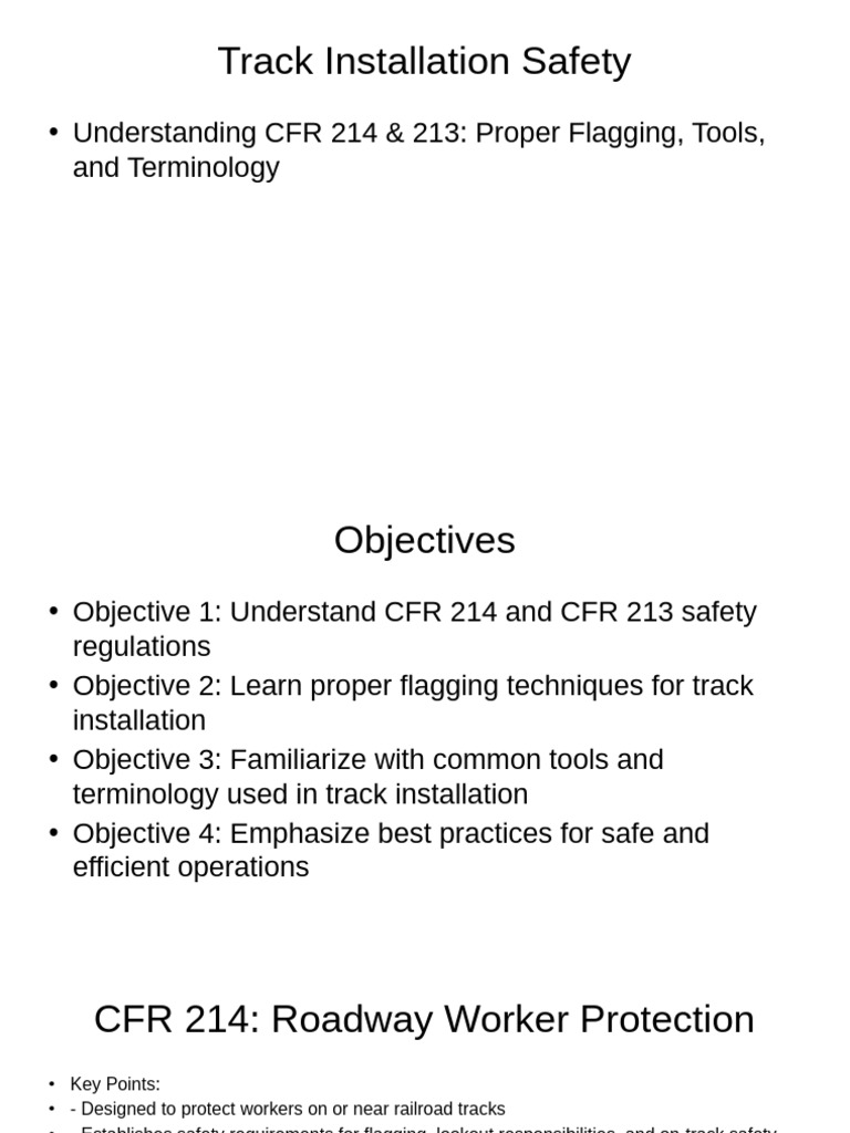 Track Installation Safety Guidelines | PDF | Rail Transport