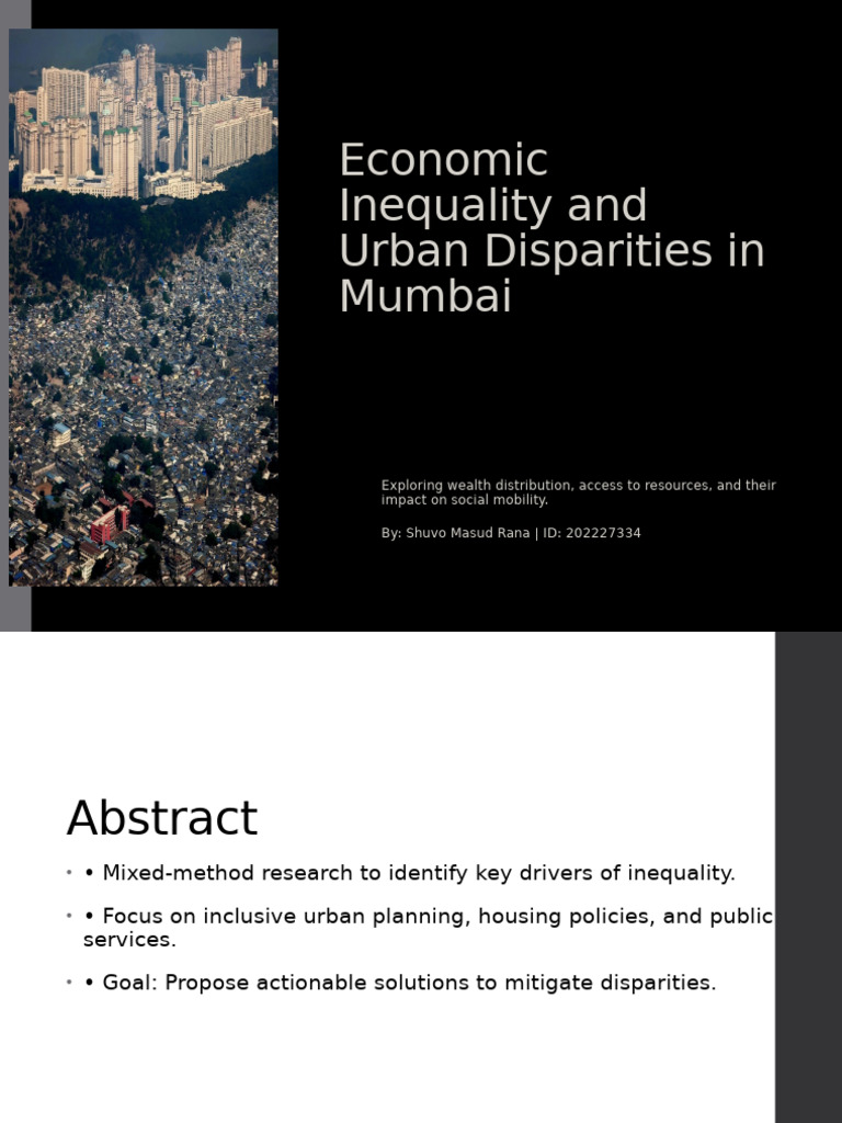 Economic Inequality in Mumbai's Urban Landscape | PDF | Economic ...