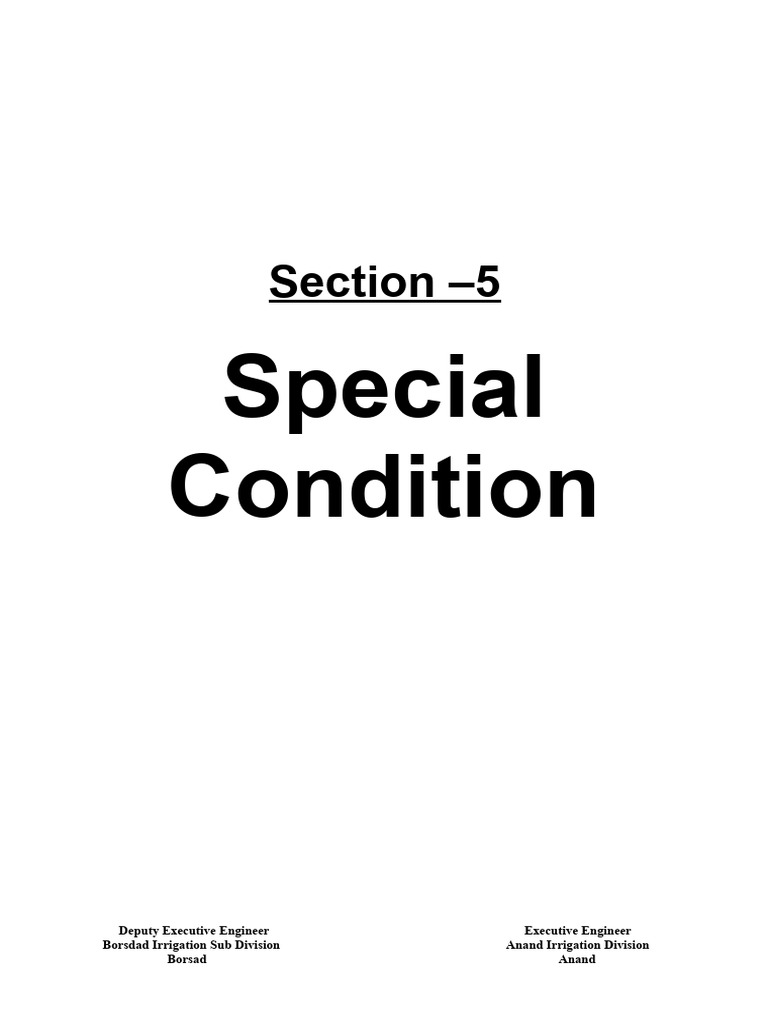 5 Special Condition | PDF