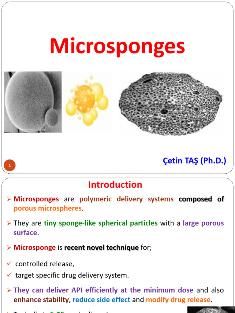 Microsponges: Advanced Drug Delivery Systems | PDF | Topical Medication ...