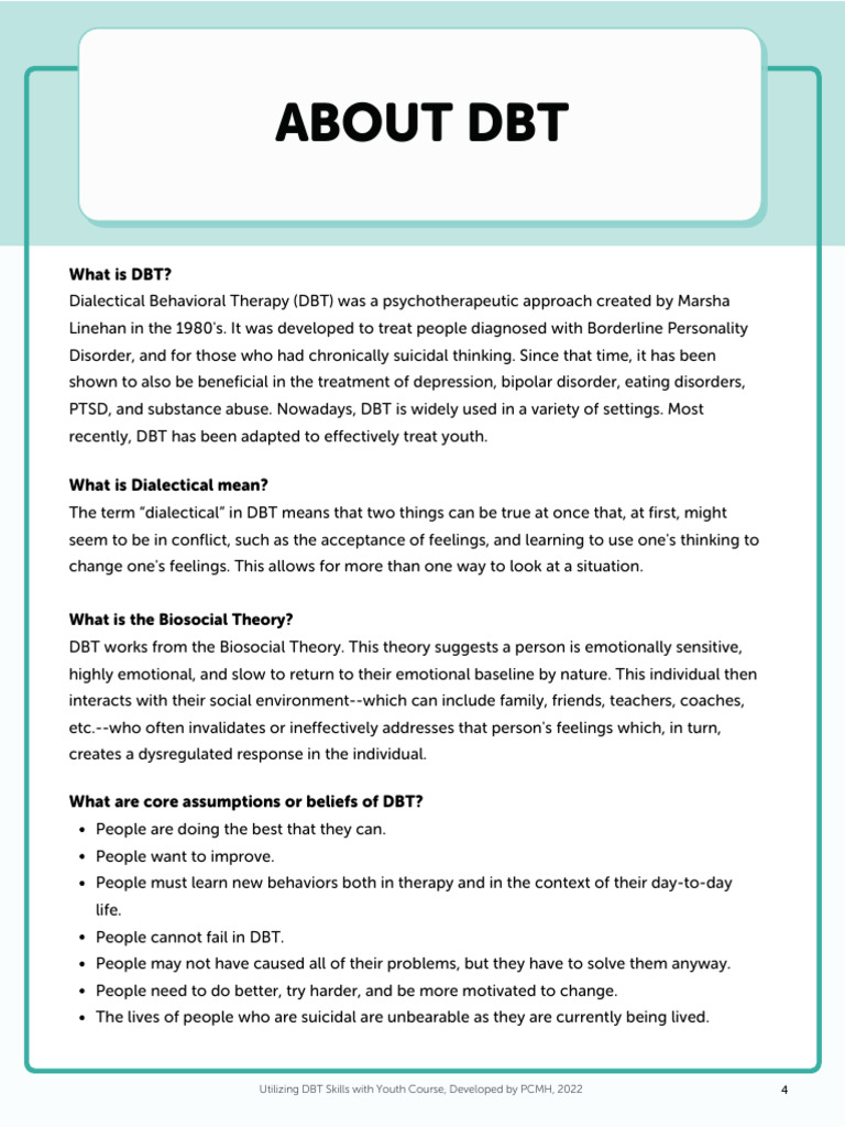 About DBT Handout | PDF