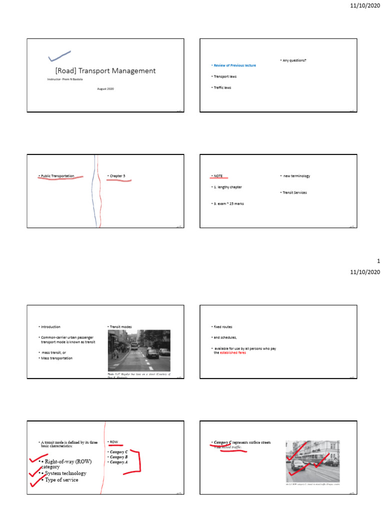 1 Intro To Transit Pdf Public Transport Bus