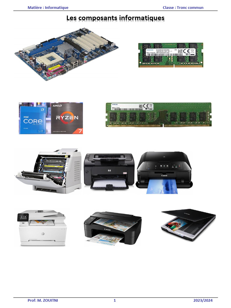 Composants Informatiques Essentiels | PDF