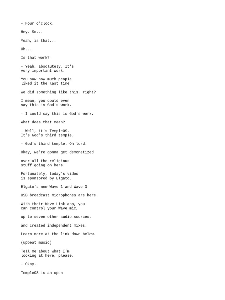 (English) I've Never Seen ANYTHING Like This Before... Temple OS