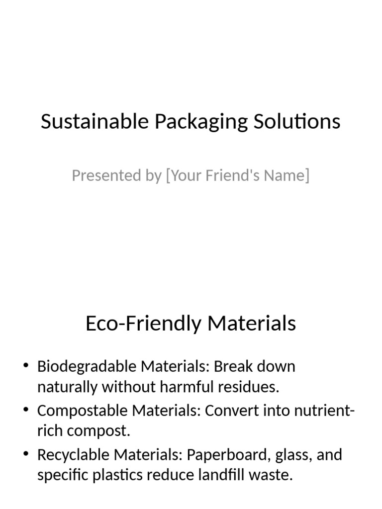 Eco Friendly Packaging Solutions Guide Pdf