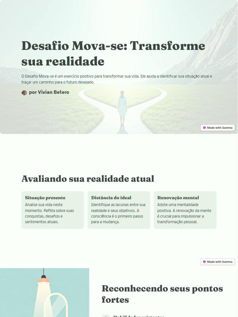 Transforme Sua Vida com o Desafio Mova-se | PDF | Realidade