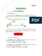 Física - Aula 08 - Mecância - Trabalho e Potência