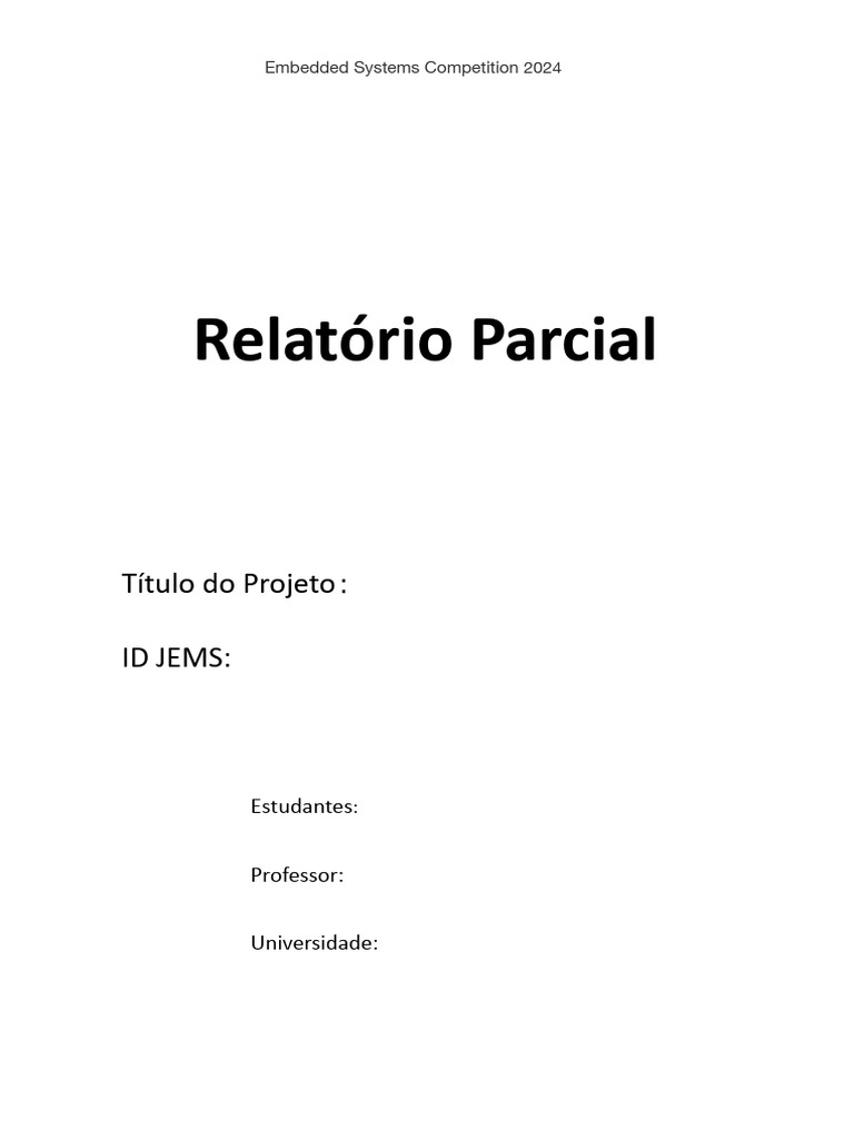ESC 2024 Parcial Report Template | PDF