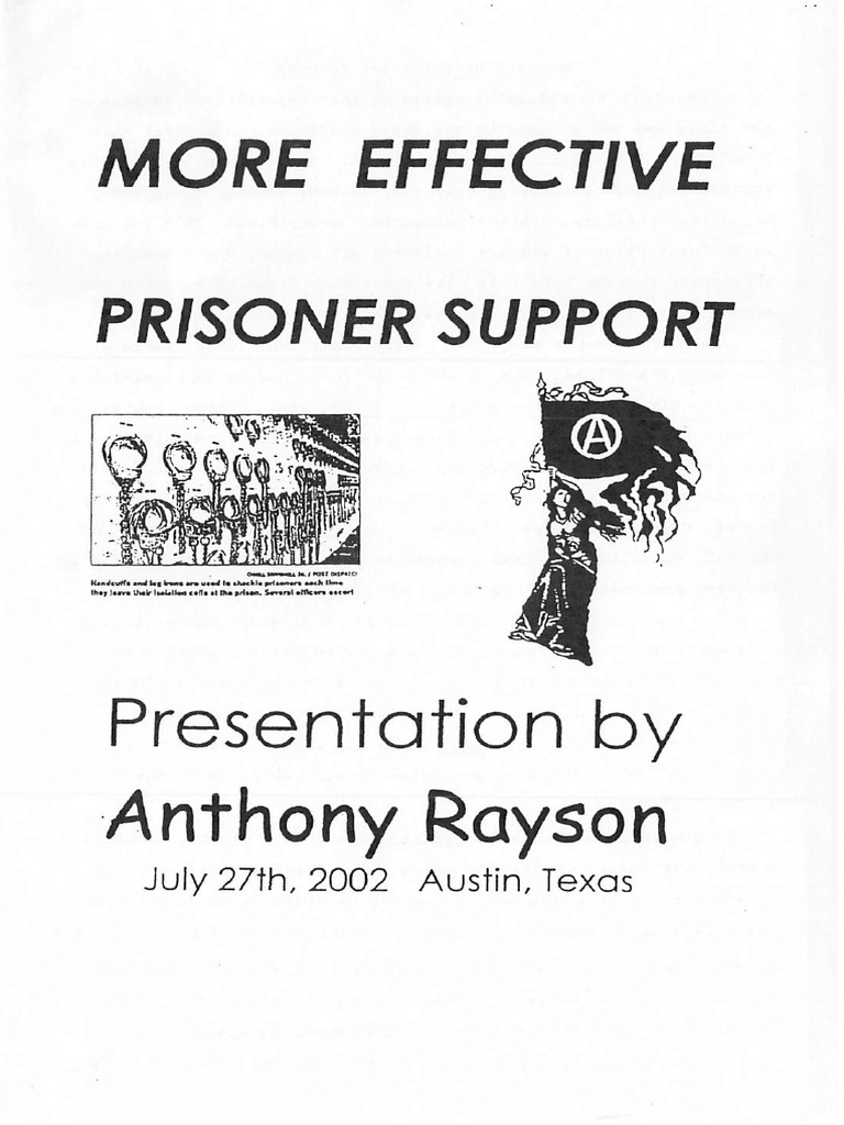 More Effective Prisoner Support - Anthony Rayson | PDF