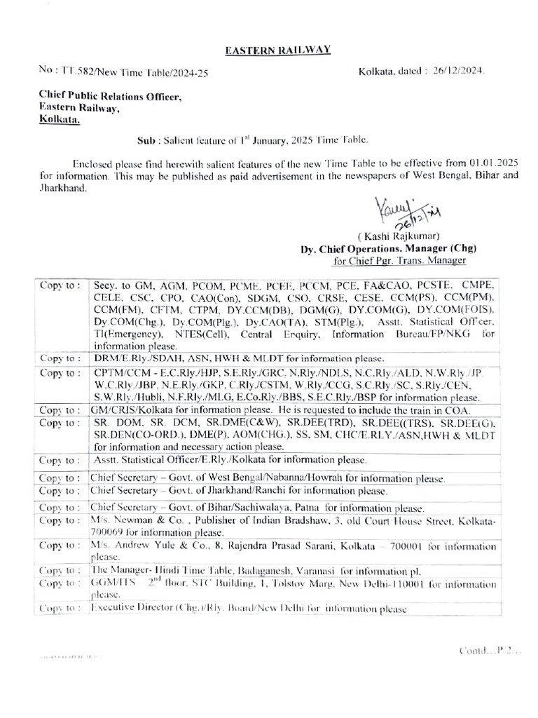 Salientfeaturesofnewtimetable 2025 Ofe 3282684 | PDF