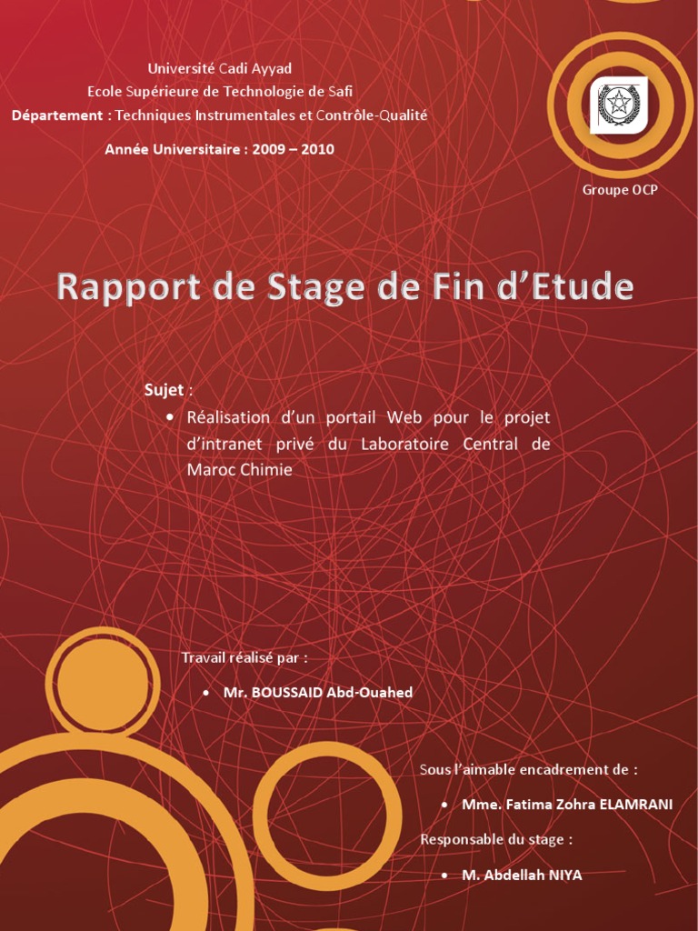 Portail Web pour Intranet OCP | PDF | Serveur (Informatique) | Titrage