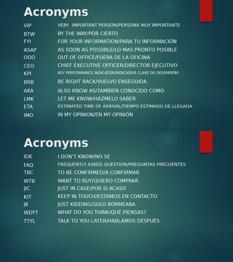 Acronyms 05 02 24 | PDF