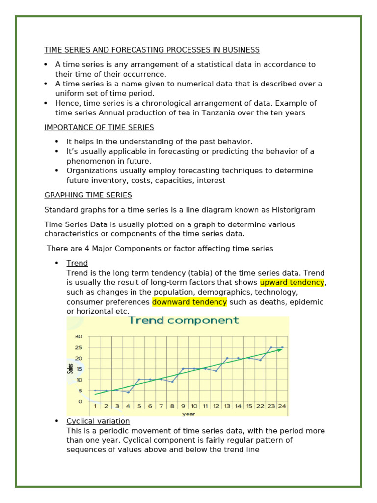 Time Series and Forecasting Processesin Business | PDF | Time Series ...