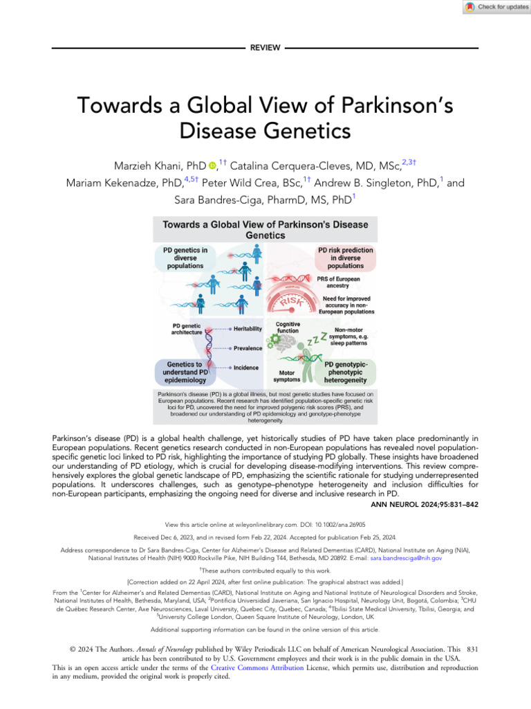 Global Insights into Parkinson's Genetics | PDF | Genome Wide ...