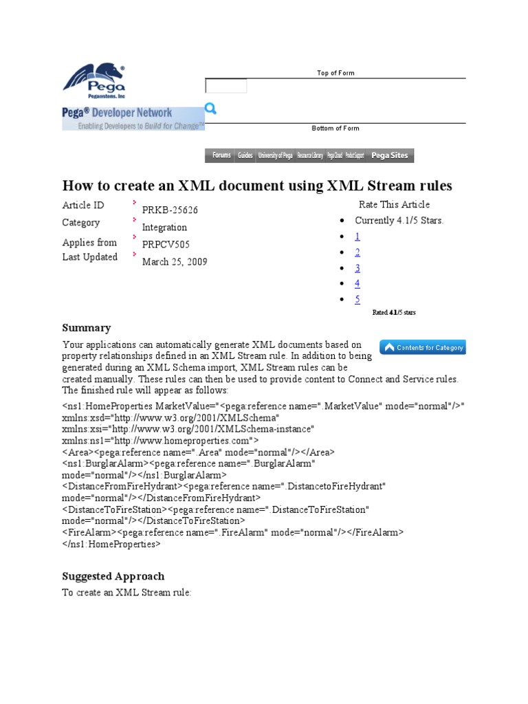 How To Create An XML Document Using XML Stream Rules | PDF | Xml | Data ...